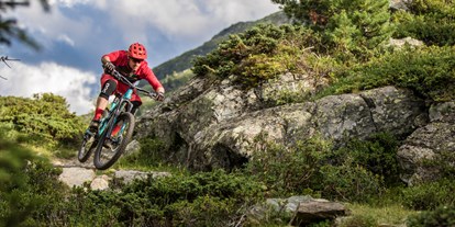 Mountainbike Urlaub - Bikeverleih beim Hotel: E-Mountainbikes - Davos Wiesen - Single Trail Davos - Hotel Dischma