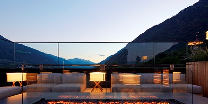 Mountainbike Urlaub - Massagen - Trentino-Südtirol - NEU: Dachterrasse mit Feuerstelle und Nacktpool - Lindenhof Pure Luxury & Spa DolceVita Resort