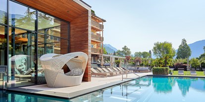Mountainbike Urlaub - Massagen - Trentino-Südtirol - Freibad 32 °C im mediterranem Gartenparadies - Feldhof DolceVita Resort