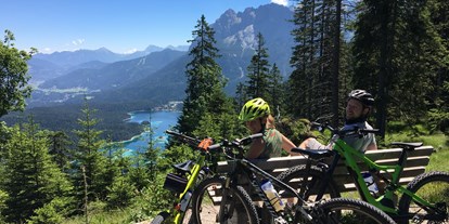 Mountainbike Urlaub - organisierter Transport zu Touren - Tiroler Oberland - Wir biken zum Eibsee über die Thörlen.  - Sporthotel Schönruh