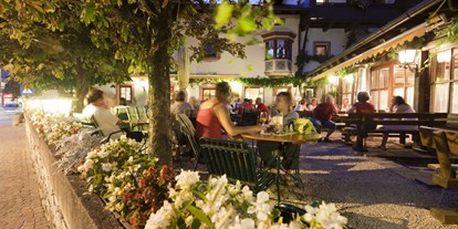 Mountainbike Urlaub - Preisniveau: günstig - Leogang - der Gastgarten: der perfekte Platz für ein kühles Bier nach der Radpartie - Landhotel zum Oberwirt