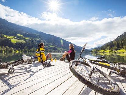 Mountainbike Urlaub - Haustrail - Feld am See - Biken vom Berg zum See - Familien Sporthotel Brennseehof