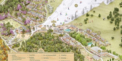 Mountainbike Urlaub - Hotel-Schwerpunkt: Mountainbike & Familie - Salzkammergut - Lageplan des Dorfes - Narzissendorf Zloam