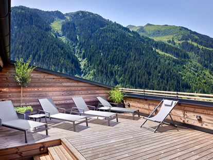 Mountainbike Urlaub - Umgebungsschwerpunkt: Berg - Pinzgau - Dachterrasse mit Sonnenliegen - Mei.Berg