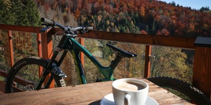 Mountainbike Urlaub - E-Bike Ladestation - Clausthal-Zellerfeld - Bergblick vom Balkon - Harz-BnB Werkmeister