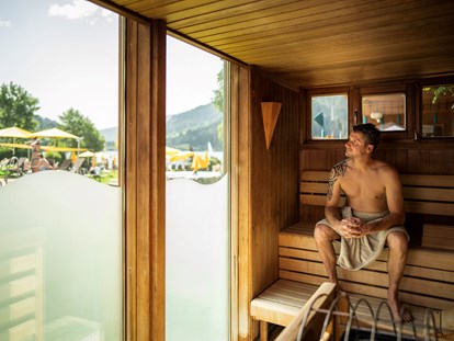 Mountainbike Urlaub - Sauna - Kärnten - Outdoor-Natursauna  - Familien Sporthotel Brennseehof