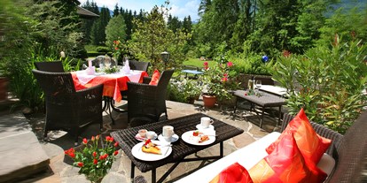 Mountainbike Urlaub - Garten - Waging am See - Ihr Platz im romantischen Gastgarten - Naturhotel Schütterbad