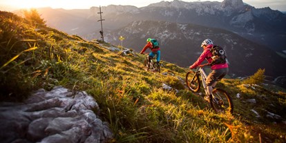 Mountainbike Urlaub - Bikeverleih beim Hotel: E-Mountainbikes - Waging am See - Wetterkreuz - Naturhotel Schütterbad