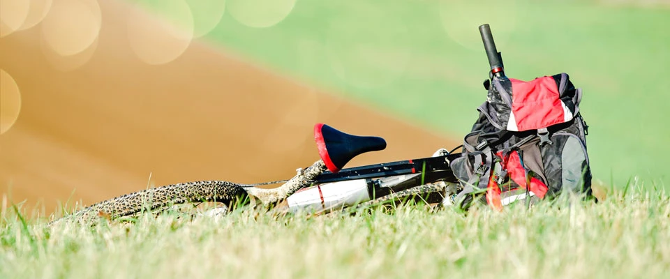 Das MTB auf die Seite legen und beim Wellnessen entspannen