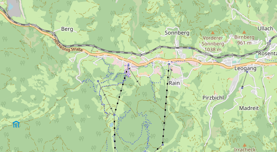 Mountainbike-Hotel auf Karte