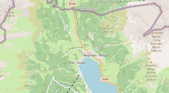 Mountainbike-Hotel auf Karte