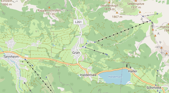 Mountainbike-Hotel auf Karte