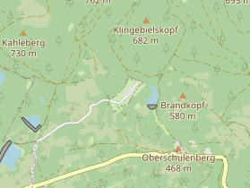 Mountainbike-Hotel auf Karte