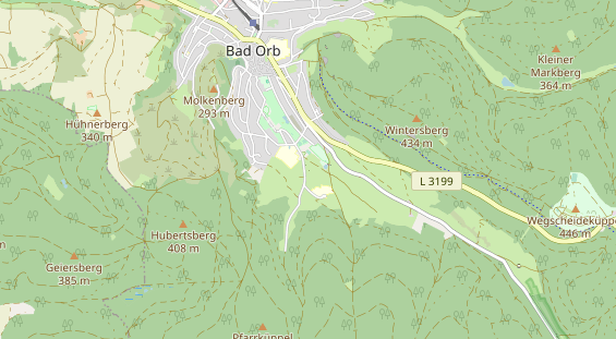 Mountainbike-Hotel auf Karte