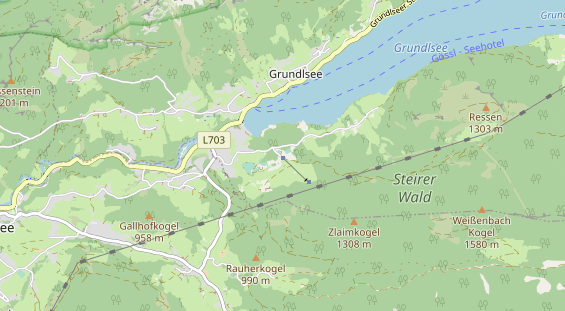 Mountainbike-Hotel auf Karte