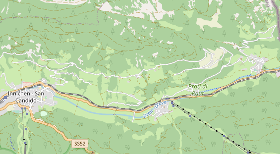 Mountainbike-Hotel auf Karte