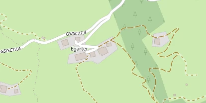 Mountainbike-Hotel auf Satellitenbild
