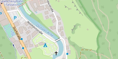 Mountainbike-Hotel auf Satellitenbild