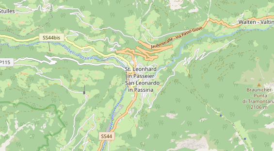 Mountainbike-Hotel auf Karte