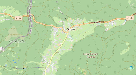 Mountainbike-Hotel auf Karte