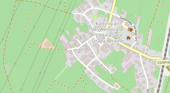 Mountainbike-Hotel auf Karte