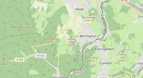 Mountainbike-Hotel auf Karte