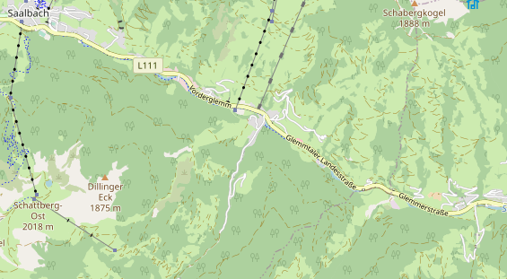 Mountainbike-Hotel auf Karte