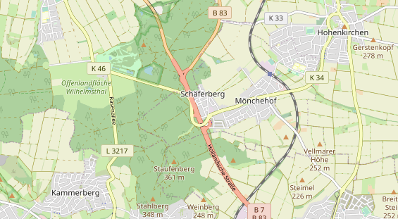 Mountainbike-Hotel auf Karte