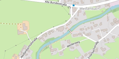 Mountainbike-Hotel auf Satellitenbild