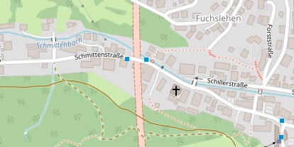 Mountainbike-Hotel auf Satellitenbild
