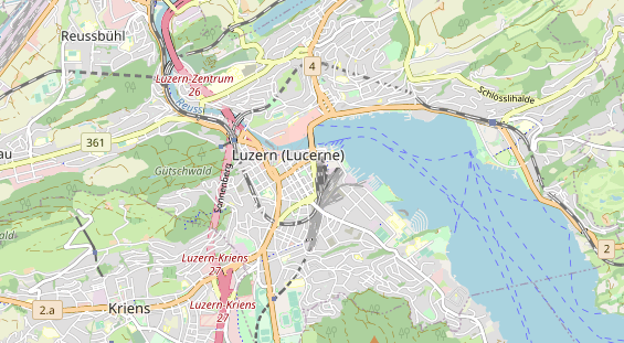 Mountainbike-Hotel auf Karte