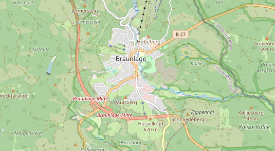 Mountainbike-Hotel auf Karte