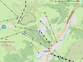 Mountainbike-Hotel auf Karte