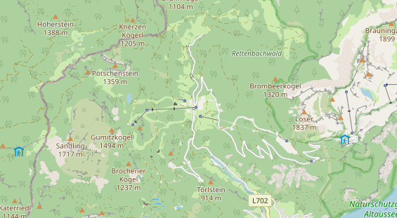 Mountainbike-Hotel auf Karte