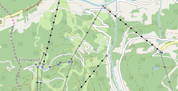 Mountainbike-Hotel auf Karte