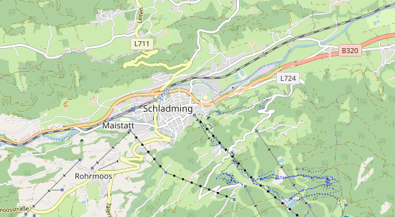 Mountainbike-Hotel auf Karte