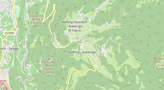 Mountainbike-Hotel auf Karte