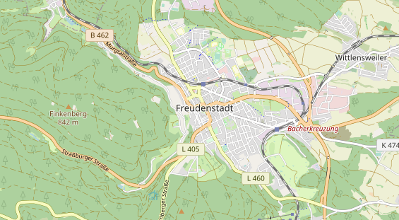 Mountainbike-Hotel auf Karte