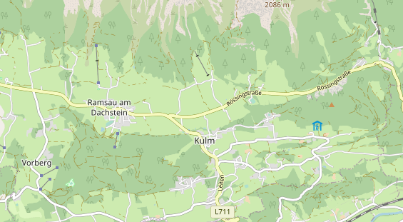 Mountainbike-Hotel auf Karte