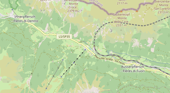 Mountainbike-Hotel auf Karte