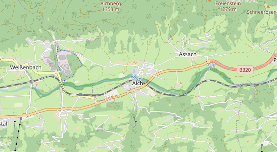 Mountainbike-Hotel auf Karte