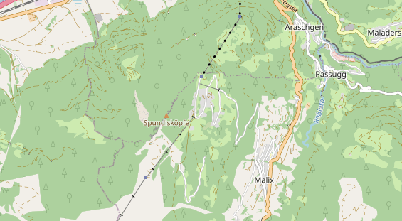 Mountainbike-Hotel auf Karte