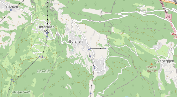 Mountainbike-Hotel auf Karte