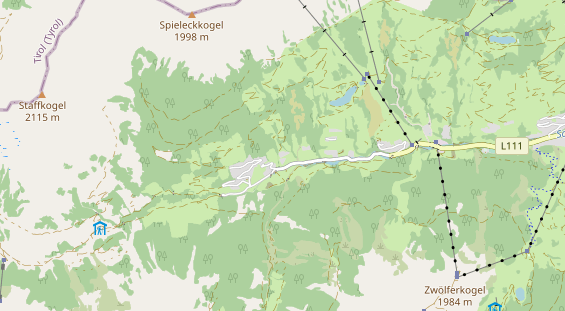 Mountainbike-Hotel auf Karte