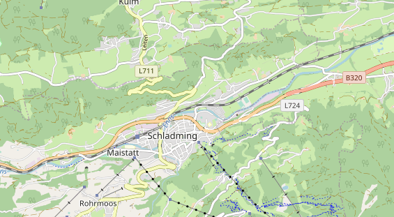 Mountainbike-Hotel auf Karte