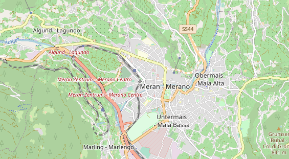 Mountainbike-Hotel auf Karte