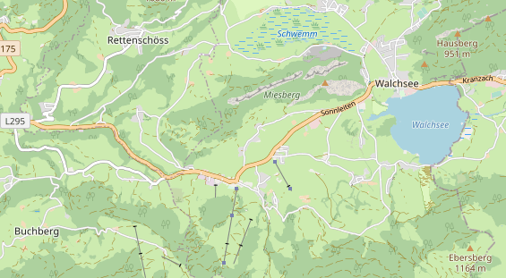 Mountainbike-Hotel auf Karte