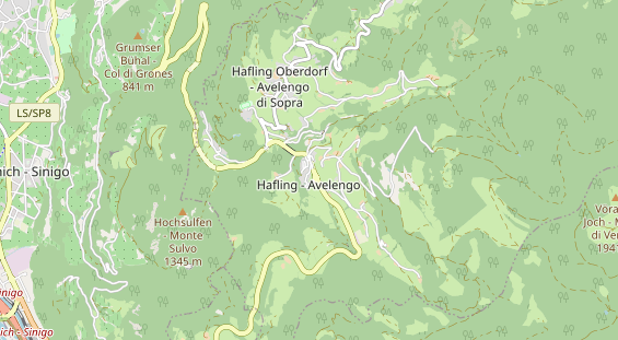 Mountainbike-Hotel auf Karte