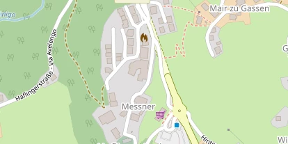 Mountainbike-Hotel auf Satellitenbild