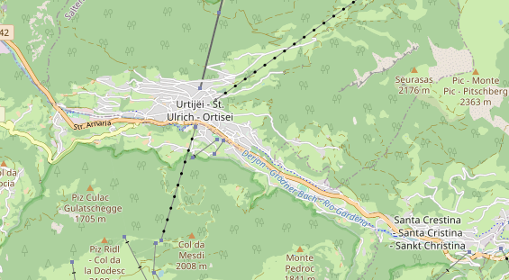 Mountainbike-Hotel auf Karte